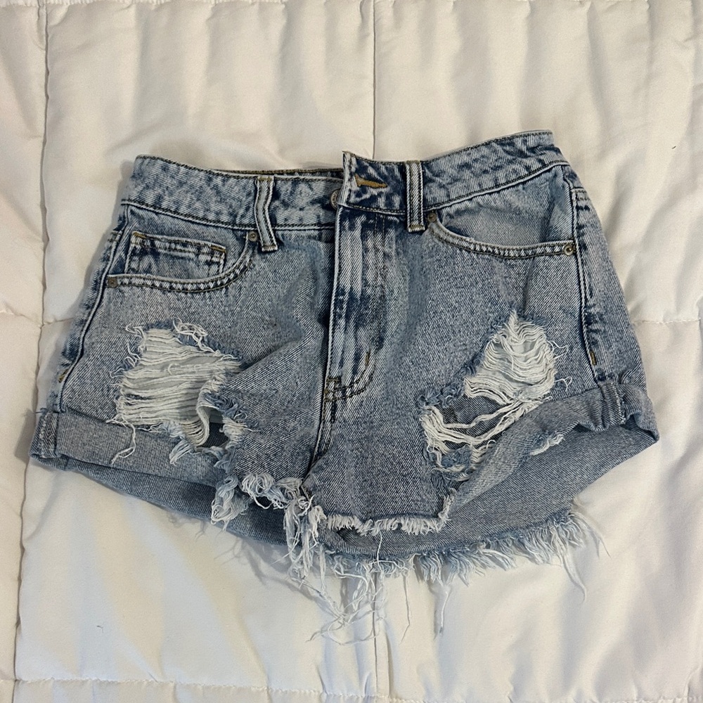 Distressed Denim Women Shorts